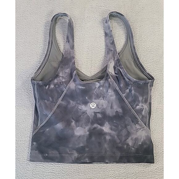 Lululemon Align Cropped Tank – Diamond Dye Asphalt Grey Size 0 - Picture 4 of 8